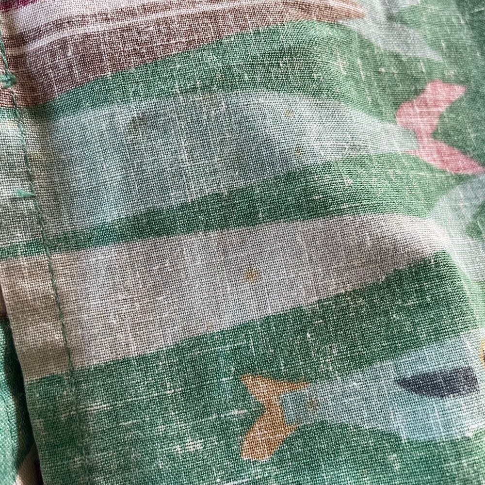 Reyn Spooner Hawaiian Reverse Print Lawai’a Fisherman Green Aloha Shirt M - Picture 8 of 9